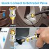 2 Stück 6mm Auto Reifenventil Clip Pumpe Düse Klemme Massivmessing Schnellkupplung Aufblasanschluss Auto Luftventil Aufblasgerät Pumpenadapter