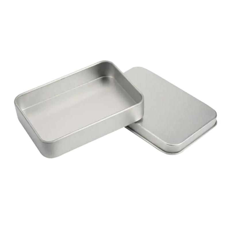 Metal Rectangular Empty Tins Simple Elegant Storage Box Home Desktop Organizers Small Tins Rectangular Tin Organizers