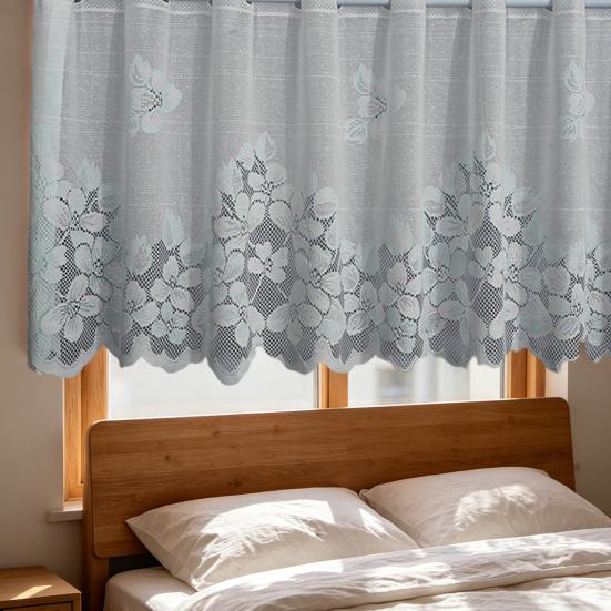 Tenda per Armadio, Tenda Corta Semioscurante, Resistente alle Pieghe Facile da Curare, Pannello Decorativo per Finestra a Baia della Cucina