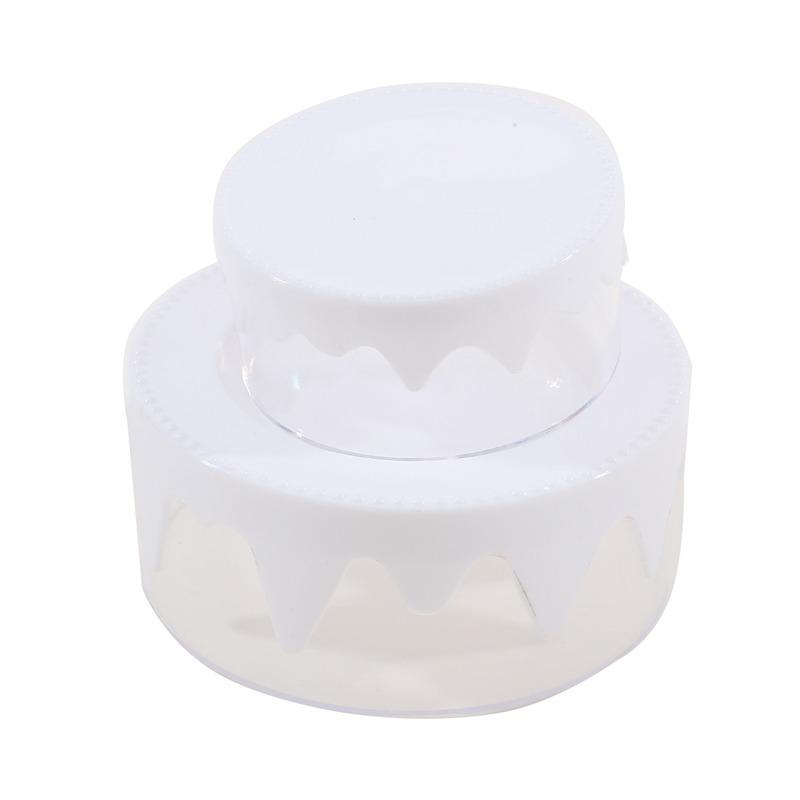 

Контейнер для ювелірних виробів Прозорий Двошаровий Мрійливий Солодкий у Формі Торта З Вершками Коробка для Зберігання Ручної Роботи DIY Коробки для Зберігання білий