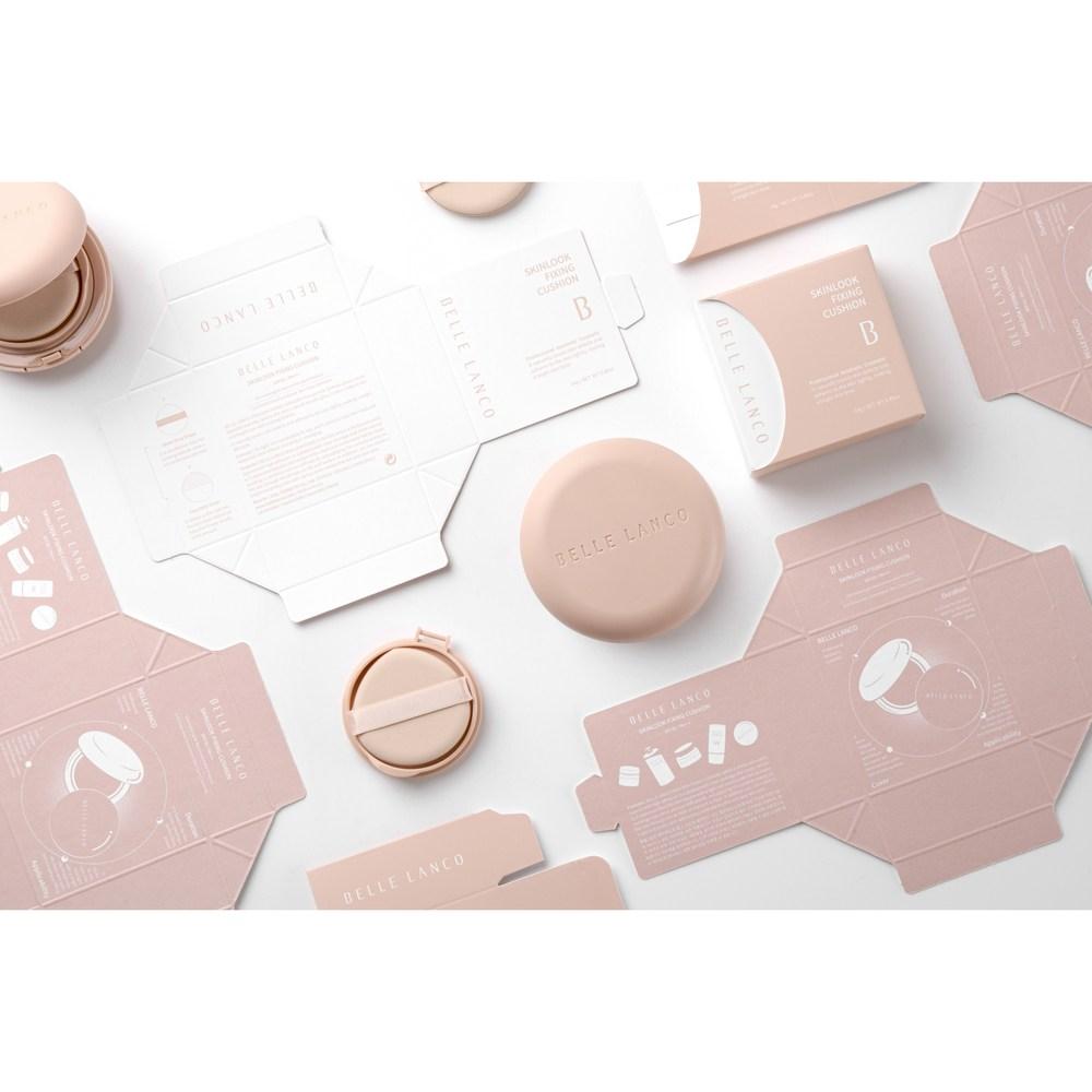Belle Lanco Skin Look Fixing Cushion Pact, No. 21 Peach, 1 Pc.