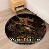 Custom Name Total War Warhammer Printed Round Rug Carpet Chair Rug Area Rug Entryway Doormats,for Office Chair Living Room Bedroom Kitchen Room.