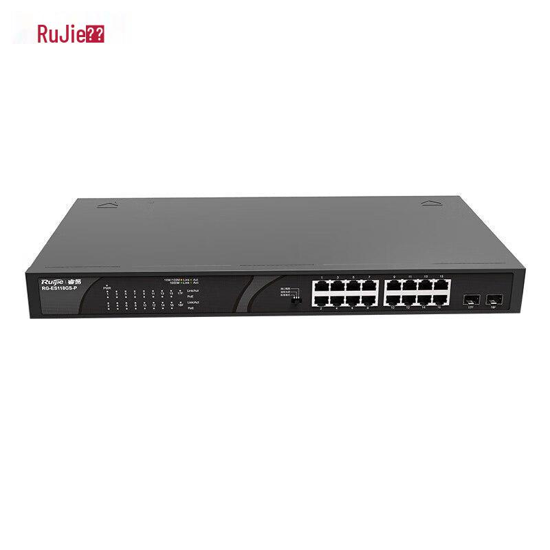 

Ruijie RG-ES118GS-P 16-Port Gigabit Unmanaged PoE+ Switch