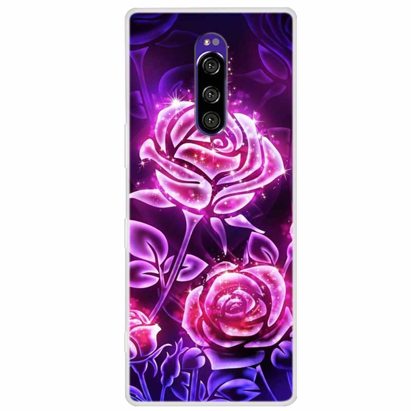 Funda de Silicona Suave para Sony Xperia 1 Funda Moda Transparente Fundas de Teléfono Tigre para Sony Xperia1 XZ4 SO-03L SOV40 J8110 Coque Parachoques