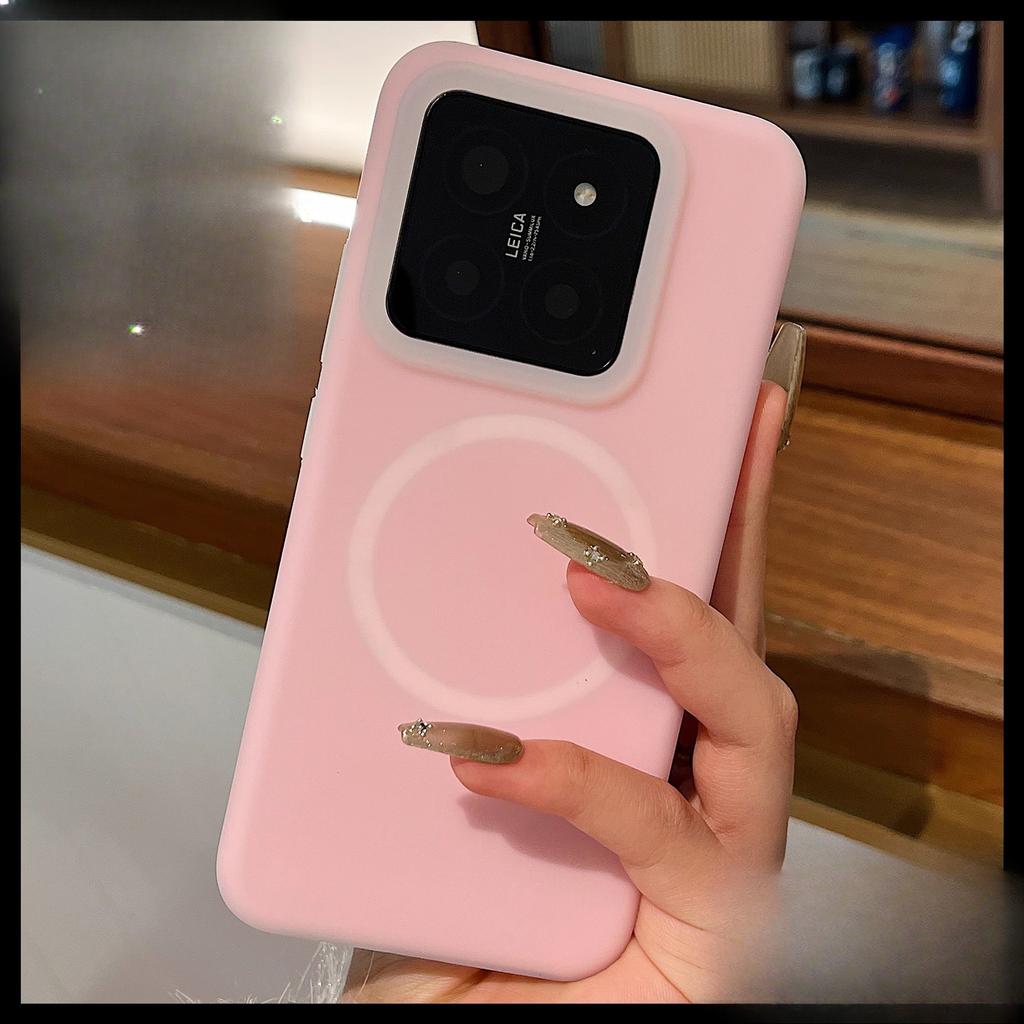 Suitable for Xiaomi 15Ultra Jelly Magnetic Phone Case, Liquid Silicone Redmi K80pro Anti-drop M14 Protective Case