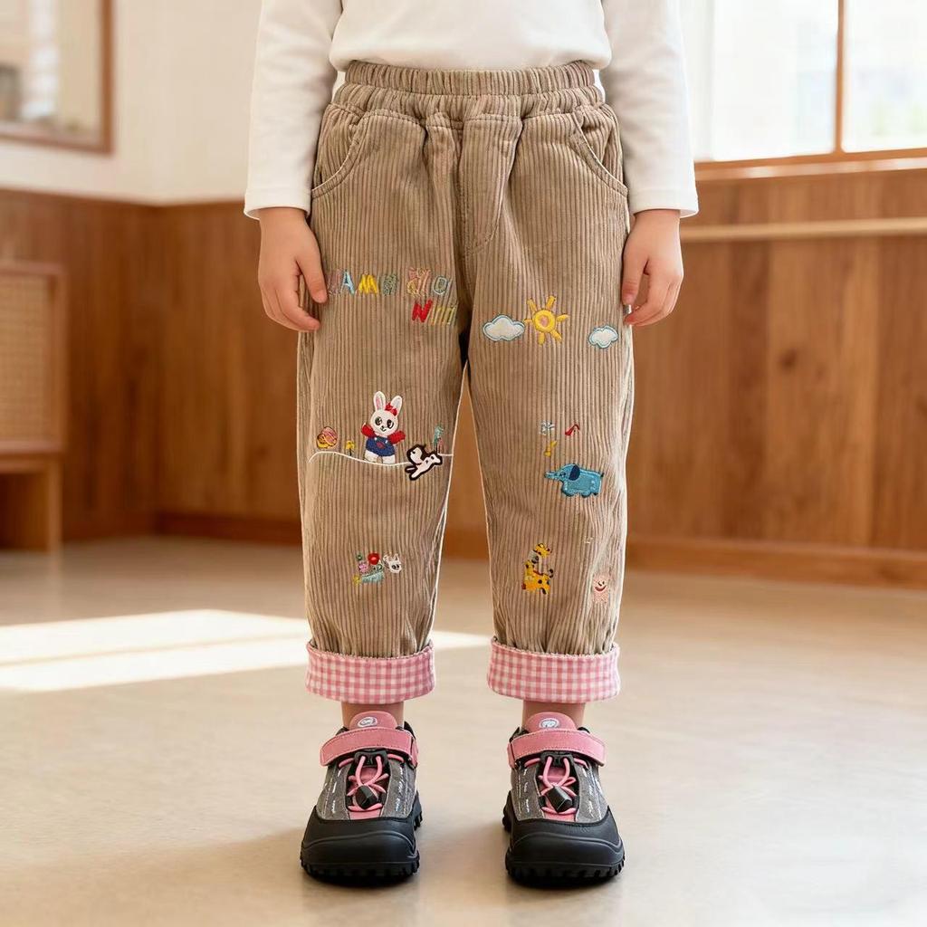 2025 Winter Corduroy Plush Pants for Toddlers: Thick, Warm, and Casual