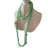 National Style Retro Fruit Green Artificial Opal Rose Buckle Necklace Collarbone Chain Long Sweater Chain
