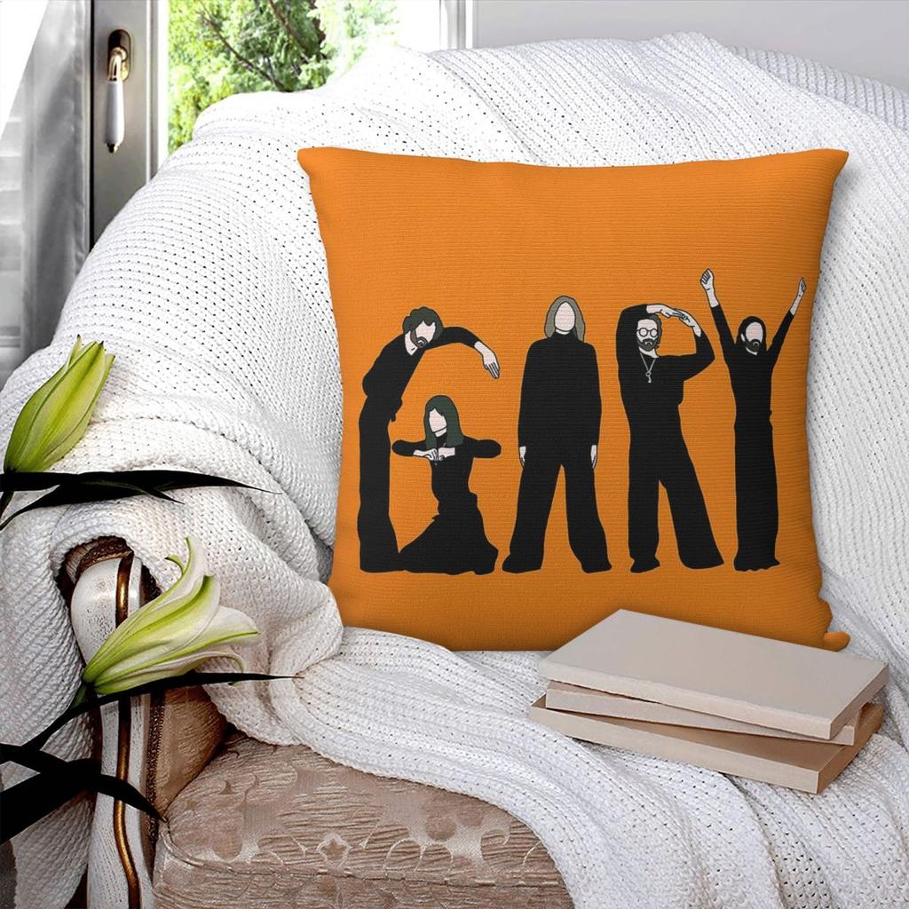 Blossoms Band Gary Album Square Pillowcase Polyester Linen Velvet Printed Zip Decor Sofa Seater Cushion Cover