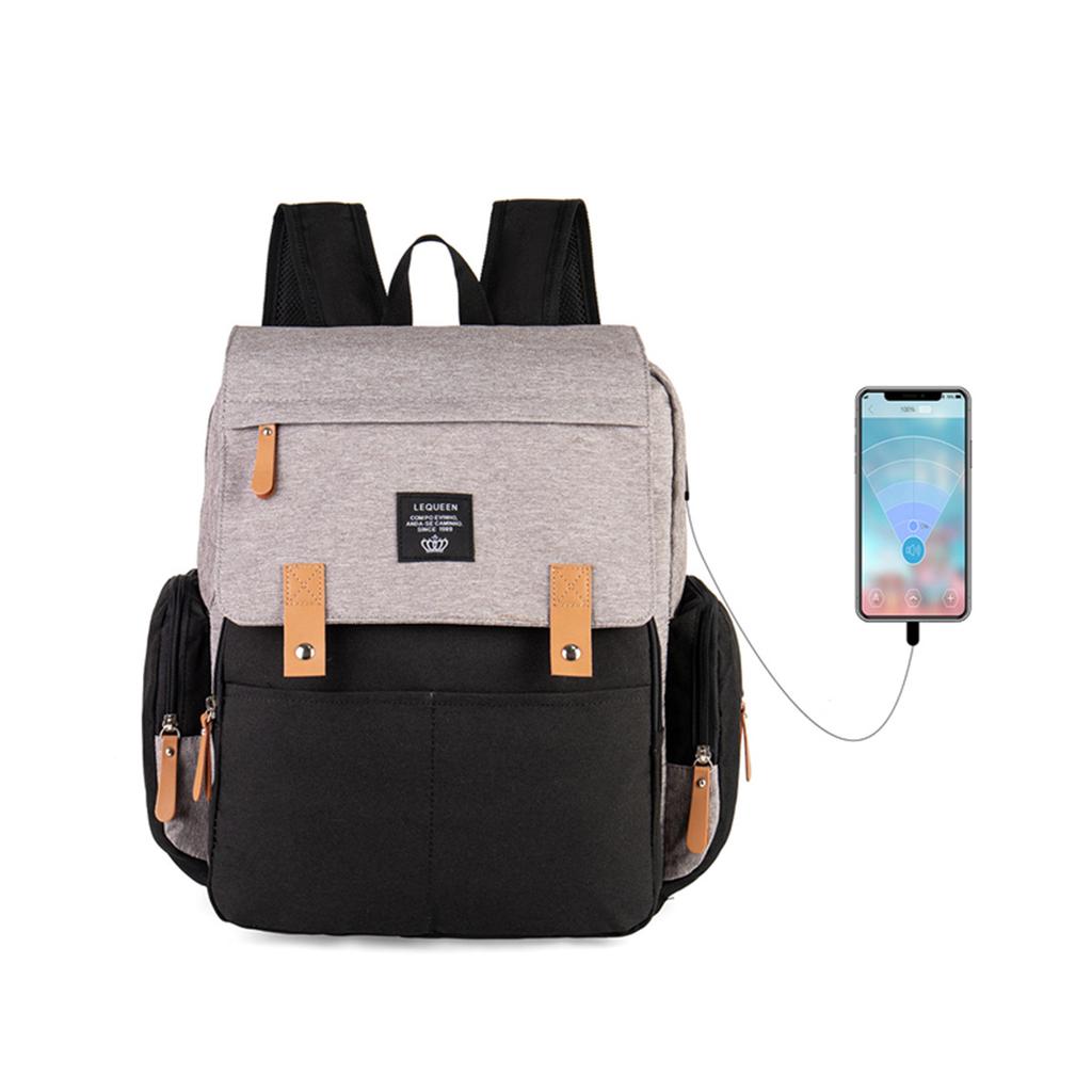Lequeen Nappy Backpack Bags Mummy Large Capacity Bag Mom Baby Multi-function Waterproof Outdoor Travel Diaper Bags for Baby Care