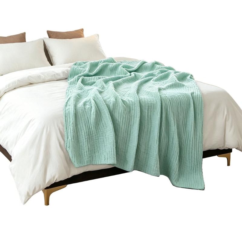 Cotton Gauze Blanket Lightweight & Breathable Soft Cotton Gauze Throw Blanket for Warm Nights Camping & Travel Use