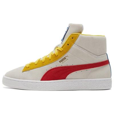 Suede Mid 21 Unisex White Red Lemon Sneakers 380205-09