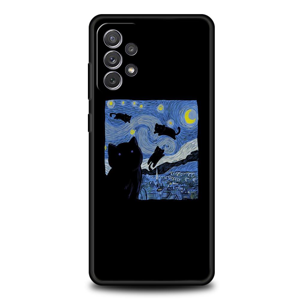 Cartoon Cat Phone Case for Samsung Galaxy A13 A14 A54 A73 A34 A51 A71 A22 A23 A32 A52 A01 A11 A21S A31 A41 Soft Shell Capas Bags