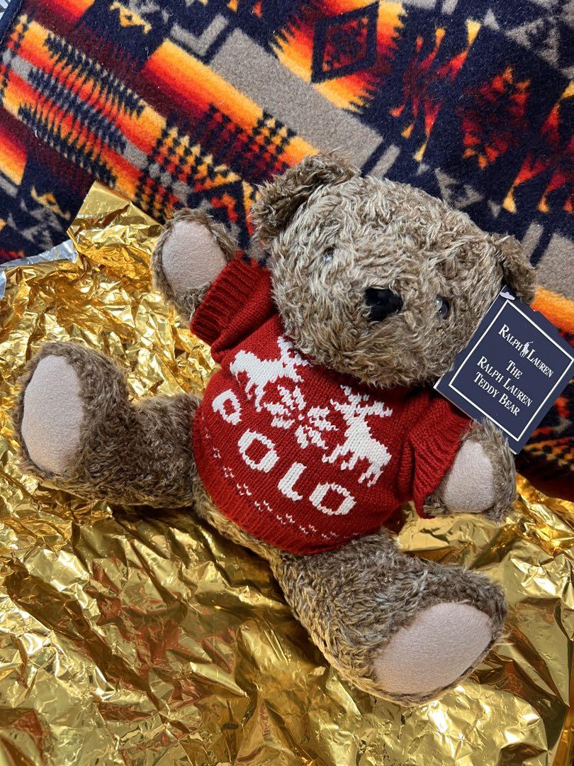 

[USED] Rug Maker Teddy Bear, 1998, with Red Sweater