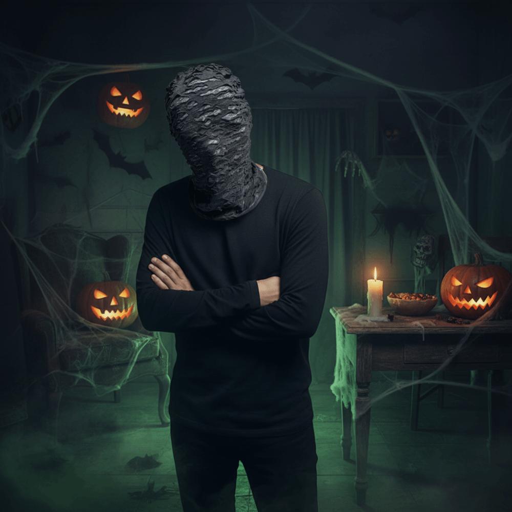 Black Color Full Ski Mask No Hole Design Head Cover Hat Fashion Balaclava Cap Cosplay Events