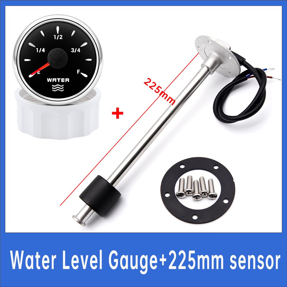 100mm-600mm Water Level Indicator +7 Color Backlight Water Level Gauge 52mm Car Gauge 12V 24V Fit for Car Boat Marine