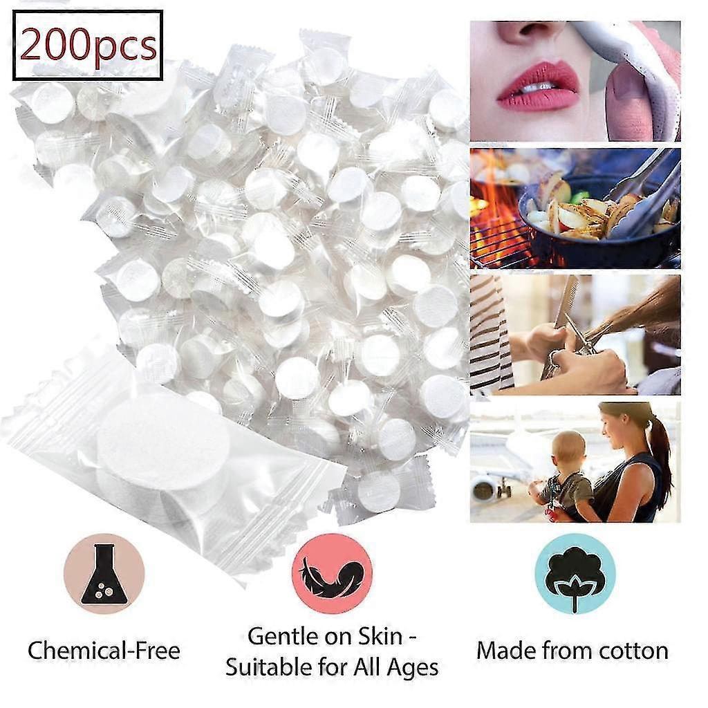 200 Compressed Towels, Dposable Dry Towel Tablets, Space Saving Compressed Towels, Towel Balls, Mini Magic Towels