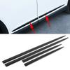 4PCS Body Side Trim Waterproof Bright Black Universal Door Protector Auto Modification Body Side Molding Exterior Belt Door Trim