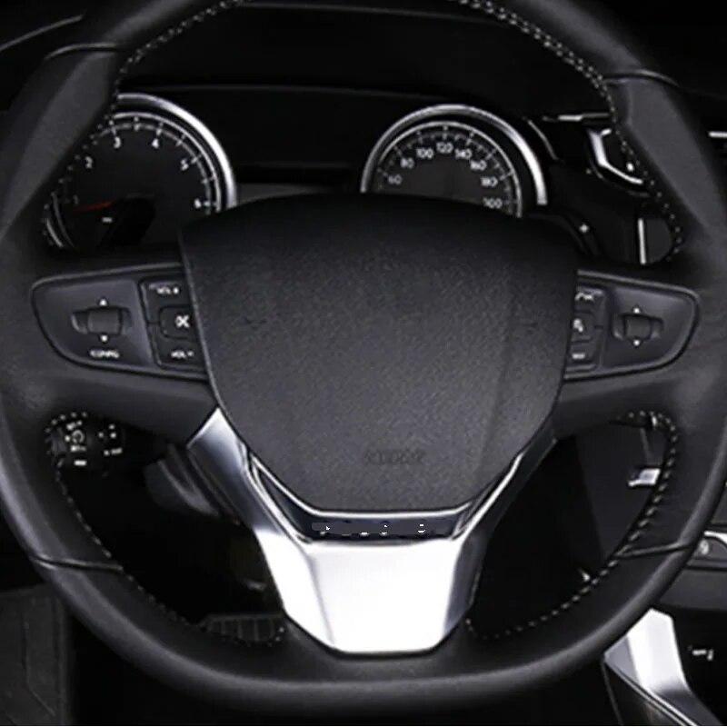 My Good Car Inner Decorative Chrome Steering Wheel Cover Insert Trim Sequined Decoration For Peugeot 408 2014-
