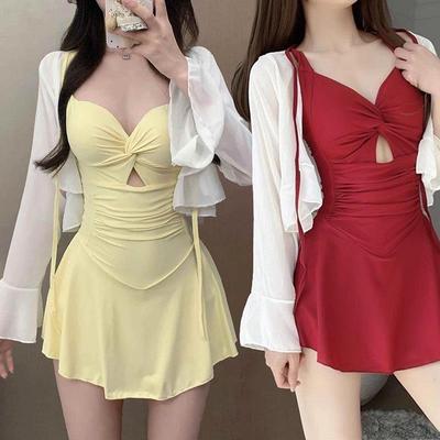 Women's 2025 High-End Slimming Skirt-Style Two-Piece Swimsuit