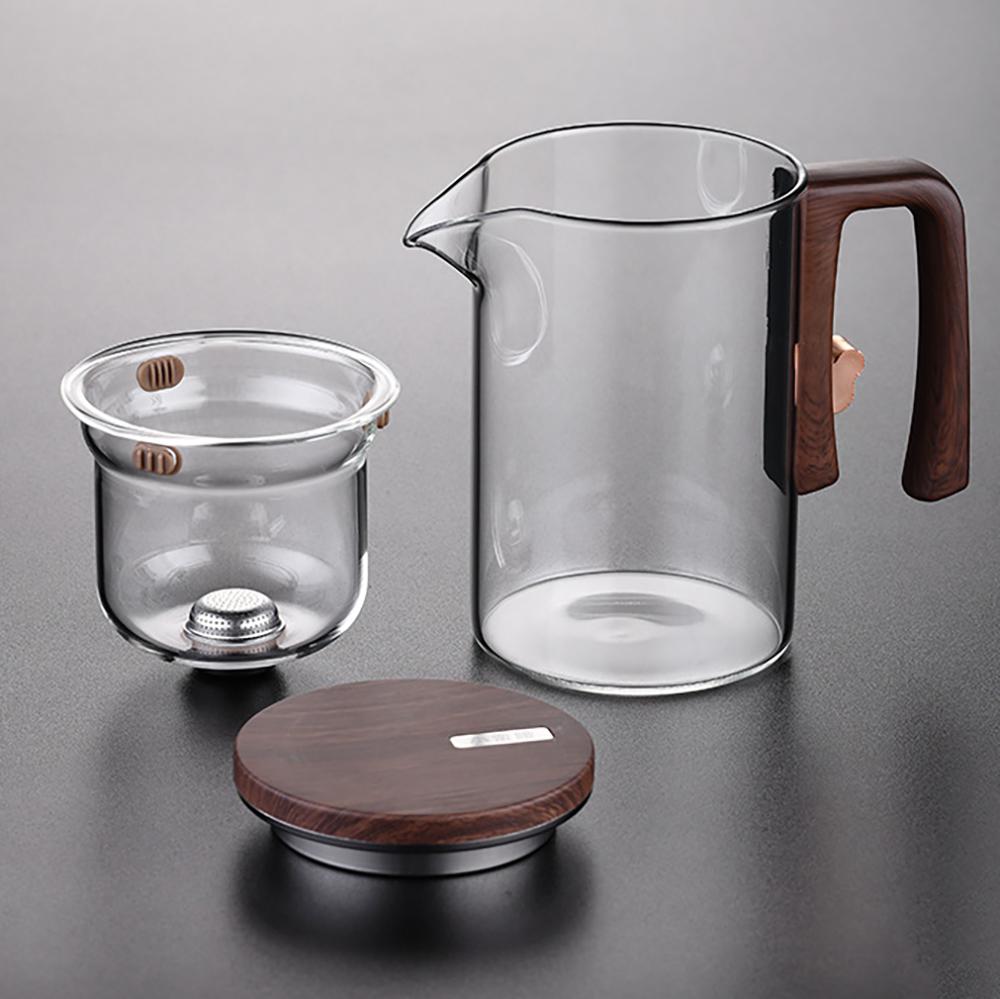 520ML / 720ML Glass Tea Pot with Infusers Magnetic Water Separation Teapot for Loose Leaf Tea