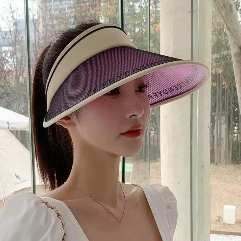 UV Protection Empty Top Visors UPF50+ Beach Hat New Women's Hat for Outdoor Beach