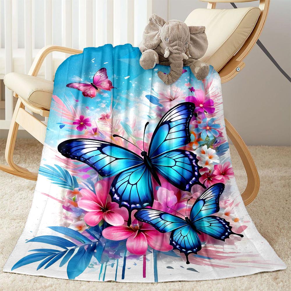 Enchanted Butterfly Garden blanket Suitable for offices, travel, living rooms also a good gift for friends and family Suitable for all seasons.