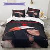 Billie Eilish Pattern Bedding,Quilt Set Quilt Cover Pillowcase Home Birthday Gift (1 * Duvet Cover + 2 * Pillowcase, Without Core)