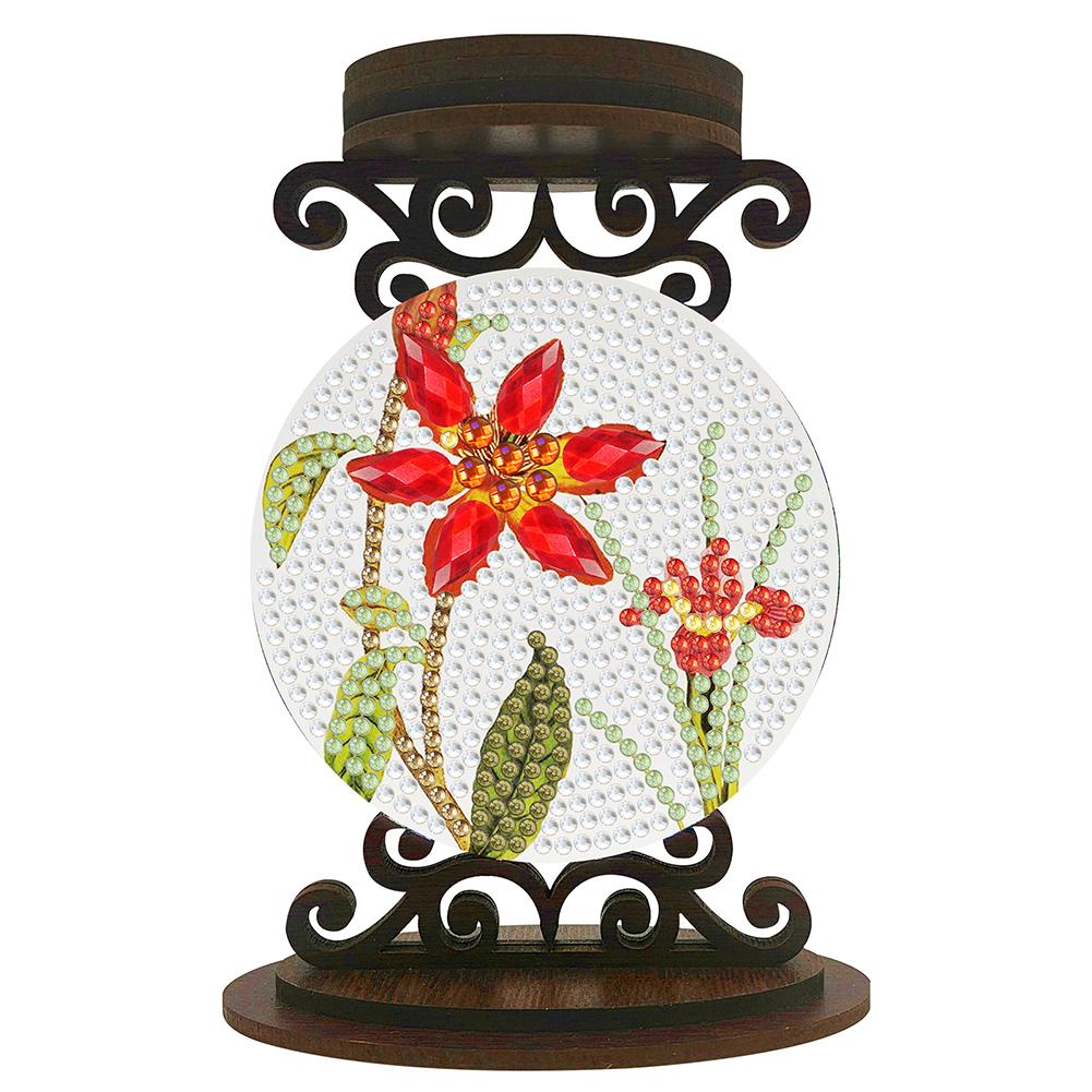 Flower Diamond Painting Candle Holder Ornaments Aromatherapy Candle Holder 5D DIY Diamond Art Mini Candle Holder for Home Decor