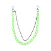 Fluorescent Hip Hop Clothes Decoration Women Acrylic Chains Plastic Belts Punk Style Waist Chains Pants Chains Double Layer