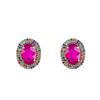 Exaggerated Claw Chain Oval Ultra-bright Earrings and Stud Earrings