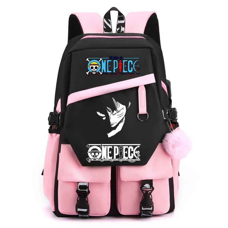 Anime One Piece Anti Theft Bag Waterproof Backpack Outdoor Travel Bag Supply Stationery Girl Boy Back To School Daily Comfortable Bookbag Mochila
