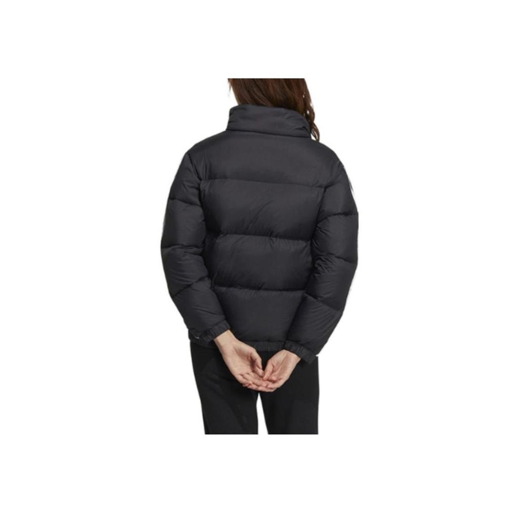 adidas Neo High Collar Zip-Up Down Jacket Women Outerwear Black HM3551