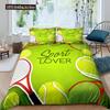Tennis Ball Duvet Cover Set Sports Game Themed Bedding Set Twin Size For Boys Teens Adult Tennis Racket Ball Comforter Cover