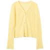 Textured Lyocell Blend V-Neck Cardigan