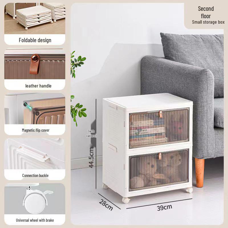 Collapsible Shoe Storage Box and Display Cabinet