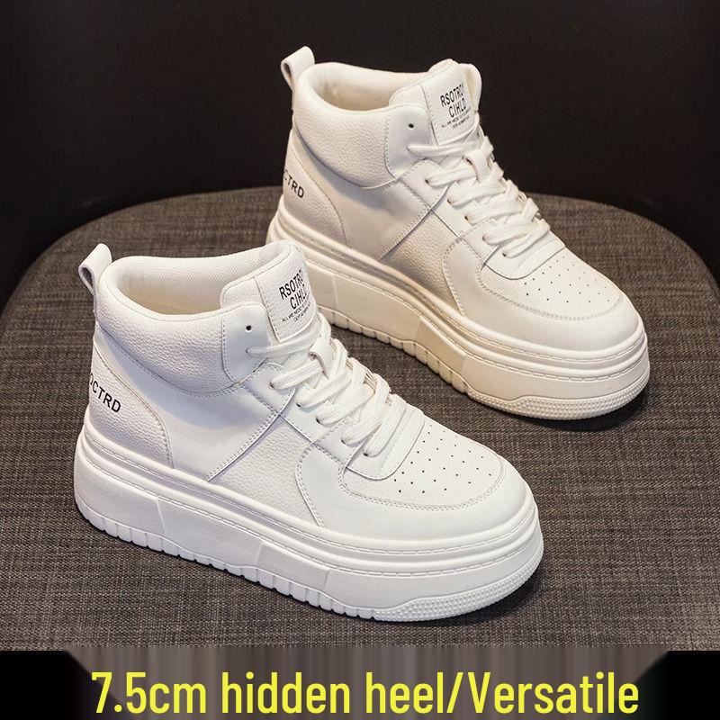 Dámské jarní 2025 platformové boty s vysokým svrškem – Lehké tenisky na silné podrážce zvyšující výšku