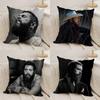 P-Post M-Malone Pillow Case Home Dorm Chair Back Short Plush Double-Sided Printing Office Nap Time Cushion Cover