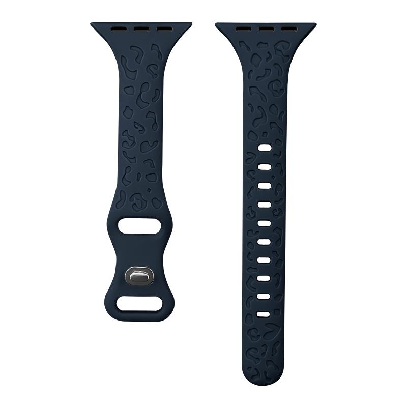 Engraved Strap For Apple Watch Bands 40mm 44mm 41mm 45mm 46 49mm Slim Silicone Bracelet Iwatch Series 9 8 7 3 Ultra 2 Se 10 Band