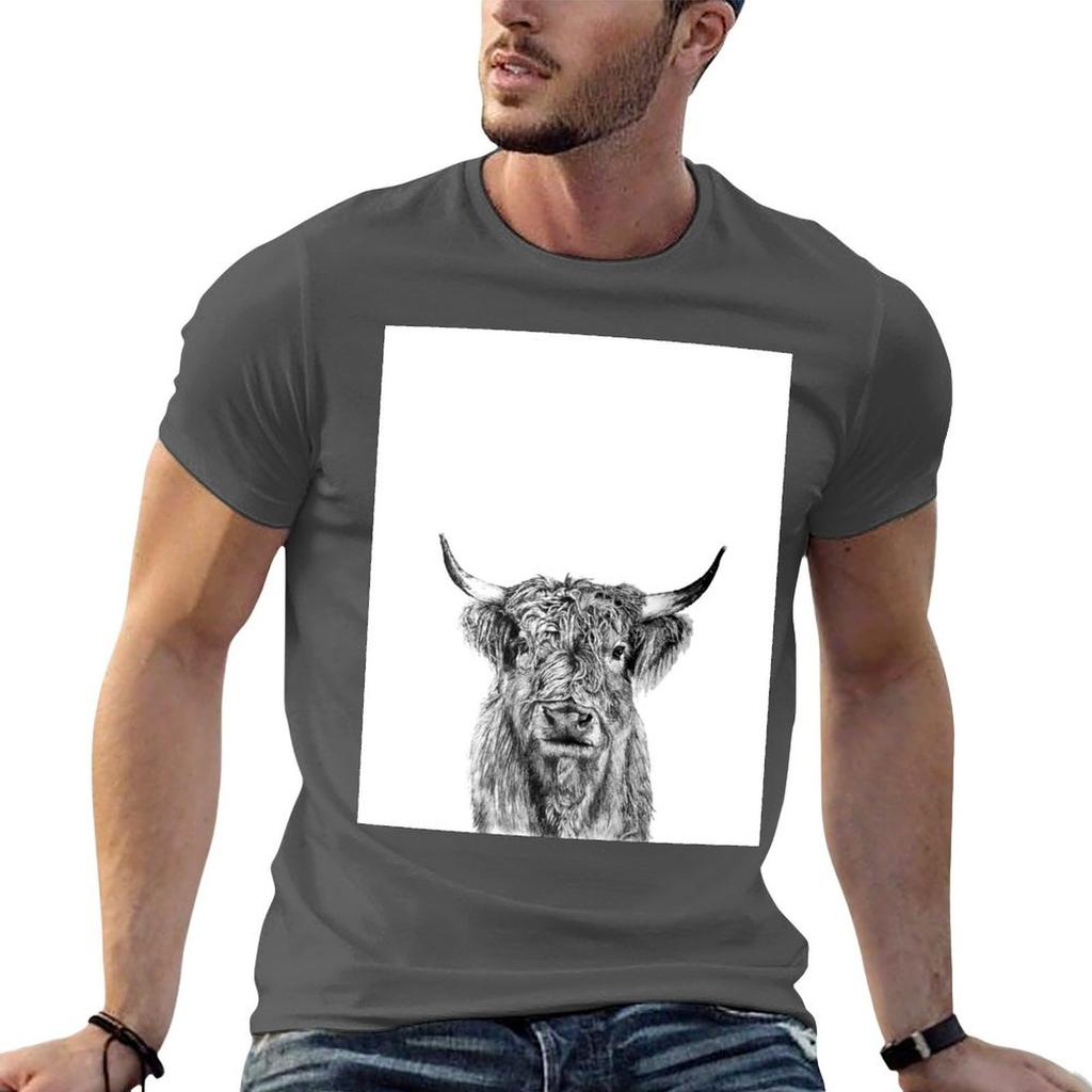 Scottish Highland Cow TShirt All Weather Casual Short Sleeve