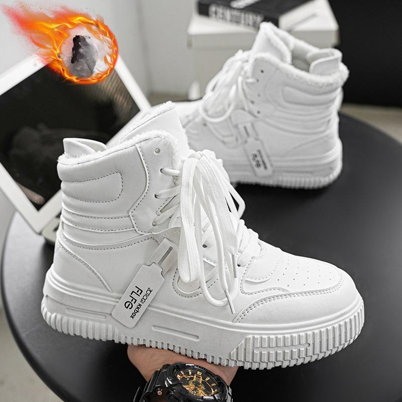 Men's Sneakers Trend Designer Casual Shoes High Top Women Skateboarding Shoes Thicken Plush Warm Waterproof Snow Boots