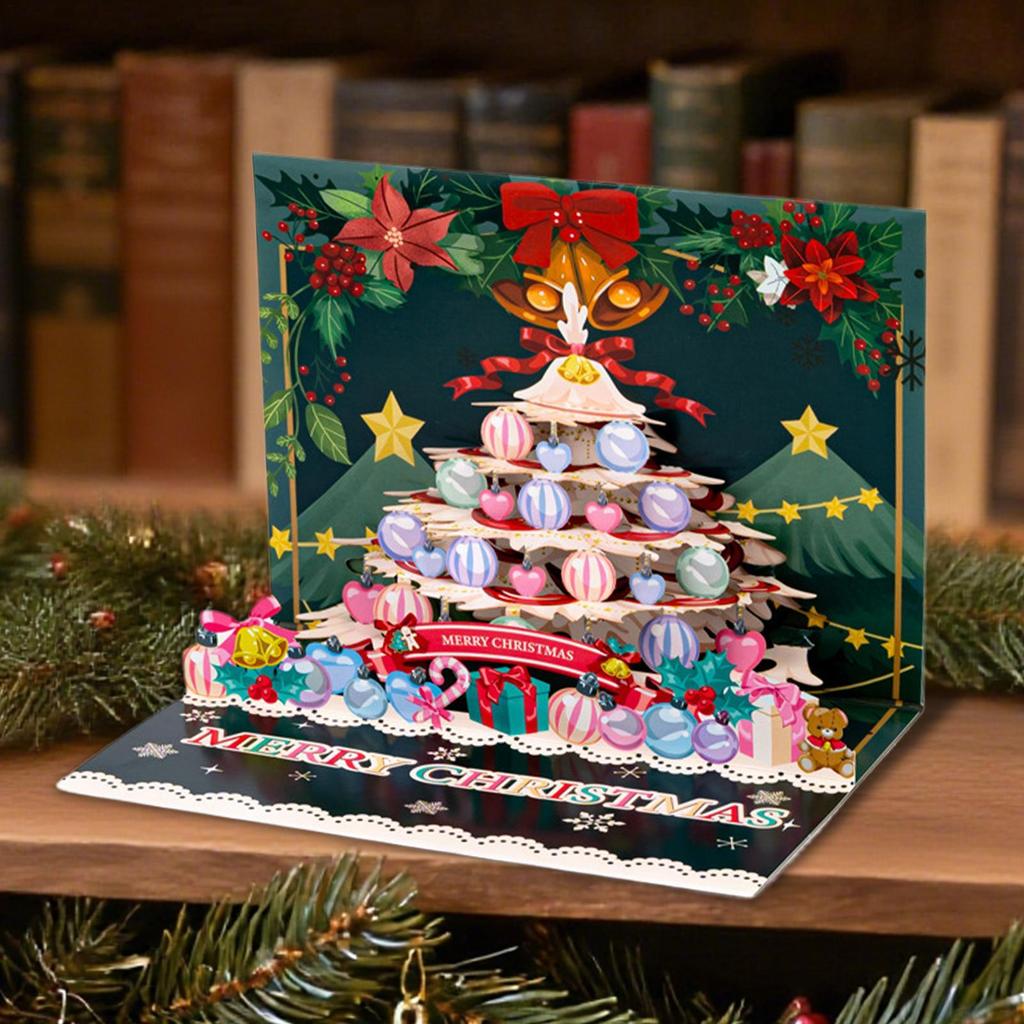 Merry Christmas Cards Funny Giftcards 3D Merry Christmas Greeting Card With Envelopes For Her Women Boys Girls Youth Teens