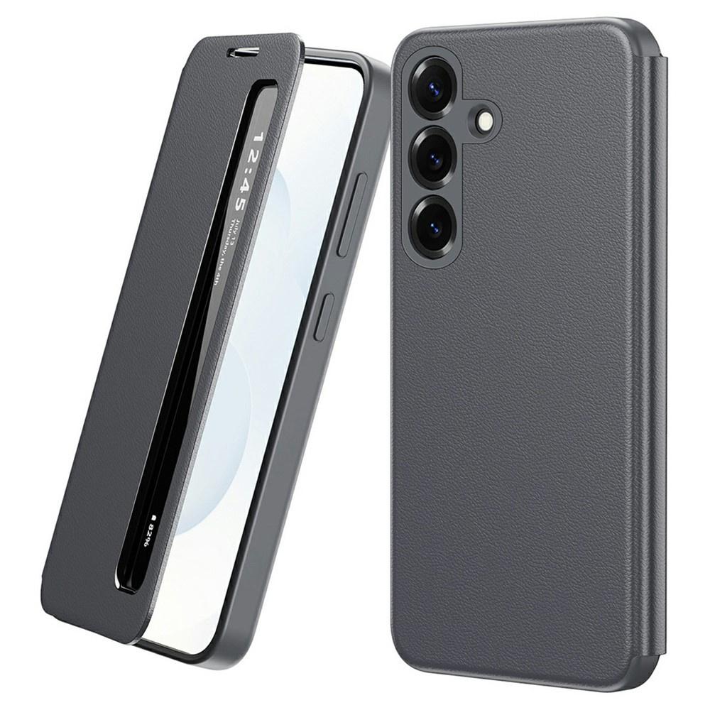 Samsung Galaxy S26 Plus Smart View Window Lederen Hoesje, Grijs