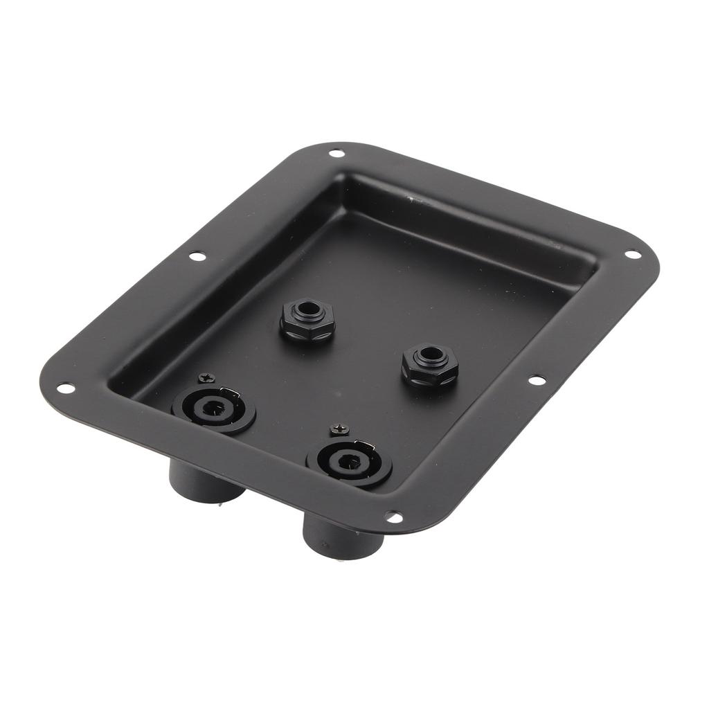 Junction Box 4 Core Socket Jack Plate Dual 6.35 Plug Speaker Junction Box for Stage Sound and Recording Studio