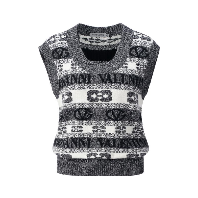 GIOVANNI VALENTINO Women's Pure Wool Sleeveless Vest