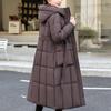 Fashion Woman Winter Long Coats Hooded Thick Warm Casual Winter Jacket Women's Parkas With Belt