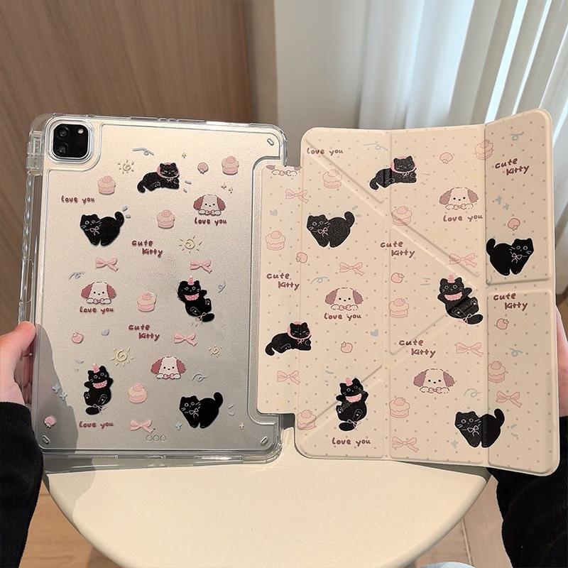 SMVP Cute Cartoon iPad Protective Case with Pencil Slot