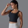 One Cup Tight Height Elastic Solid Color Sports Underwear Vest Running Fitness Yoga Wear Bra
