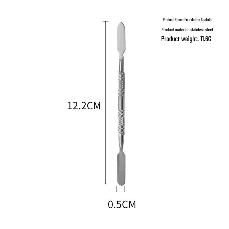 Heart-Shaped Stainless Steel Palette with Double-Ended Spatula for Makeup Mixing