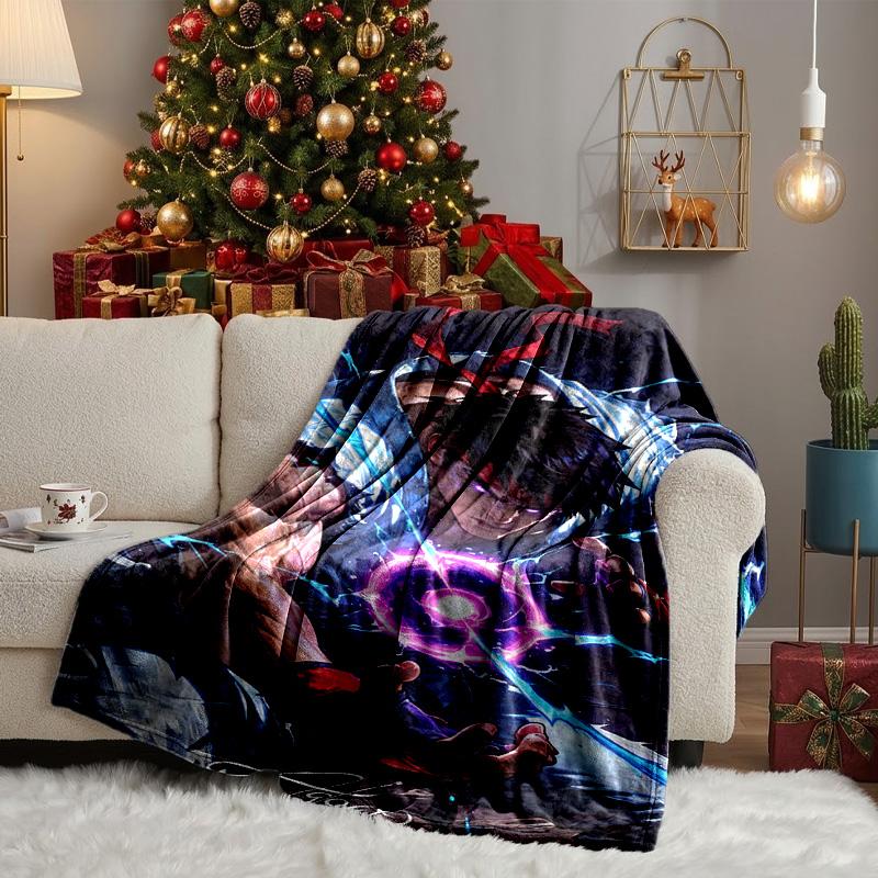 Game Fighter In Action Blanket Lightweight Ideal Bedding Blanket Perfect for Travel, Camping, Living Rooms, Offices, Sofas, Fan Christmas gift