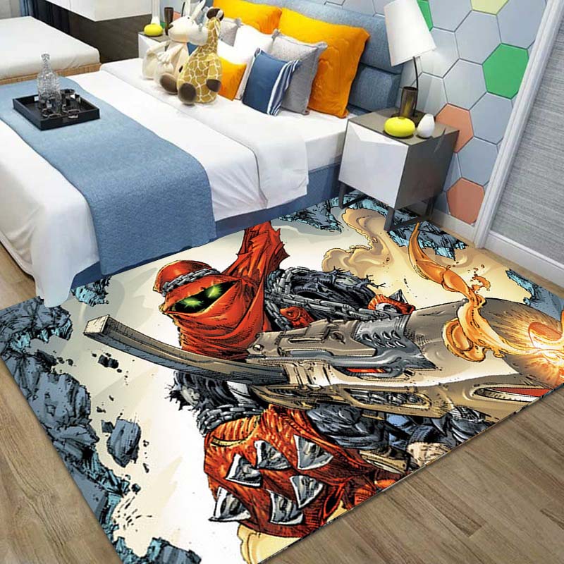15 Size Spawn Movie Demon Pattern Carpet Rug for Bedroom Living Room Floor Rug Children Play Floor Mat Outdoor Rug Home Decor